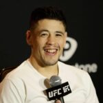 BRANDON MORENO speaks to the media during Media Day for UFC Fight Night Mexico City at the InternContinental Mexico City hotel in Mexico City