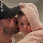 Baker Mayfield with daughter Kova.