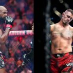 Jon Jones (L), Tom Aspinall (R)