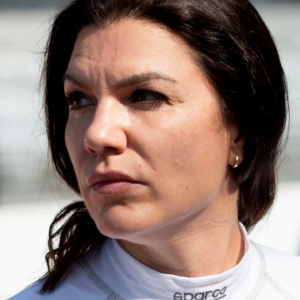 Dale Coyne Racing with RWR driver Katherine Legge (51) looks out on the track Saturday, May 18, 2024, during practice ahead of qualifying for the 108th running of the Indianapolis 500 at Indianapolis Motor Speedway.
