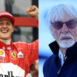 Michael Schumacher (L) and Bernie Ecclestone (R)