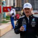 Valtteri Bottas, The reserve driver for the Mercedes team, during the Bahrain Testing at Bahrain International Circuit on Friday February 28, 2025 in Sakhir, Bahrain