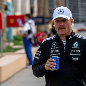 Valtteri Bottas, The reserve driver for the Mercedes team, during the Bahrain Testing at Bahrain International Circuit on Friday February 28, 2025 in Sakhir, Bahrain