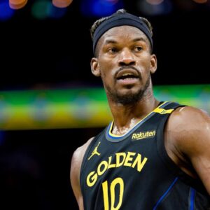 Golden State Warriors forward Jimmy Butler III (10) during the fourth quarter against the Toronto Raptors at Chase Center.