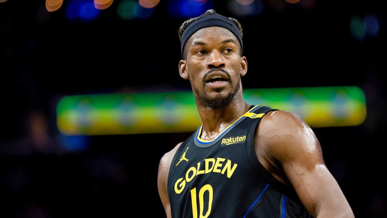 Golden State Warriors forward Jimmy Butler III (10) during the fourth quarter against the Toronto Raptors at Chase Center.