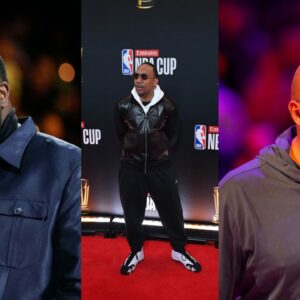 Kendrick Perkins (L), Stephen A. Smith (C), Charles Barkley (R)