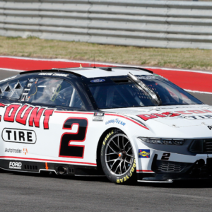 Mar 2, 2025; Austin, Texas, USA; NASCAR Cup Series driver Austin Cindric (2) during the EchoPark Automotive Grand Prix at Circuit of the Americas. Mandatory Credit: Jamie Harms-Imagn Images