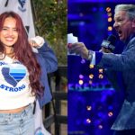 Nina Marie Daniele (L), Bruce Buffer (R)