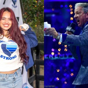 Nina Marie Daniele (L), Bruce Buffer (R)