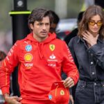 Carlos Sainz (L) and Rebecca Donaldson (R)