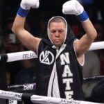 Nate Diaz steps in the ring for his 8-round main-event Cruiserweight bout at Paul vs Diaz at American Airlines Center on August 5, 2023 in Dallas, Texas.