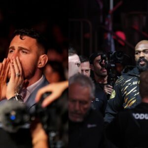 Tom Aspinall (L), Jon Jones (R)