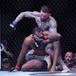 UFC Fight Night London, Leon Edwards versus Sean Brady; Sean Brady of United States punches Leon Edwards of England