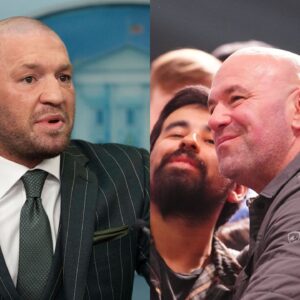 Conor McGregor (L), Dana White (R)