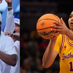 Chelsea Gray (L) and Juju Watkins (R)