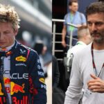 Liam Lawson (L) and Mark Webber (R)