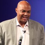 Charles Barkley speaks during the Boys & Girls Clubs of Rutherford County's 32nd Annual Stake & Burger event at MTSU