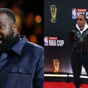 Kendrick Perkins (L), Stephen A. Smith (R)