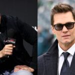 Dana White (L), Tom Brady (R)