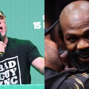 Chael Sonnen (L), Jon Jones (R)