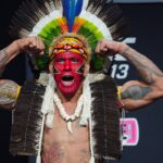 LAS VEGAS, NV - MARCH 7:Alex Pereira speaks with Joe Rogan at UFC313