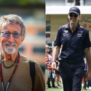 Eddie Jordan(L), and Adrian and Amanda Newey(R)