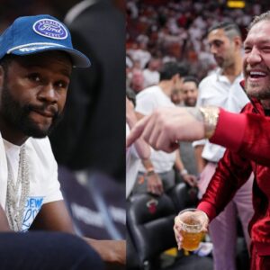 Floyd Mayweather (L), Conor McGregor (R)