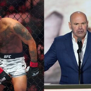 Joshua Van (L), Dana White (R)