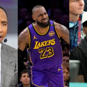 Stephen A. Smith(L), LeBron James(Center), and Rich Paul(R)