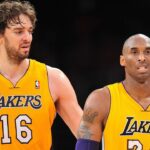 Pau Gasol (L) and Kobe Bryant (R)