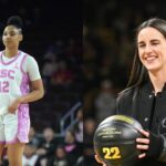 JuJu Watkins (L), Caitlin Clark (R)