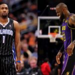 Gilbert Arenas (L) and LeBron James (R)