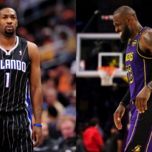 Gilbert Arenas (L) and LeBron James (R)