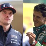 Max Verstappen (L) and Michael Schumacher (R)