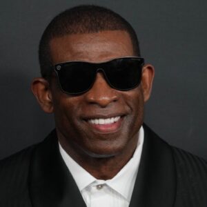 Deion Sanders on the red carpet before Super Bowl LIX NFL Honors at Saenger Theatre.