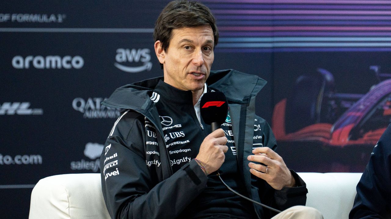 Sakhir 27 02 2025 WOLFF Toto (aut), Mercedes AMG Petronas Team Principal, portrait at press conference