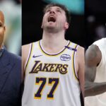 Richard Jefferson(L), Luka Doncic(Center), and Deandre Ayton(R)