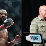 Jon Jones (L), Dana White (R)