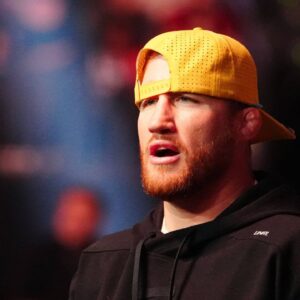 LAS VEGAS, NV -DECEMBER 7:Justin Gaethje during UFC310 - Pantoja vs Asakura at T-Mobile Arena on December 7, 2024 in Las Vegas, Nevada ( PxImages) Las Vegas, Nevada United States