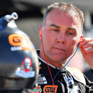 Oct 15, 2022; Las Vegas, Nevada, USA; NASCAR Cup Series driver Kevin Harvick (4) during qualifying at Las Vegas Motor Speedway. Mandatory Credit: Gary A. Vasquez-Imagn Images