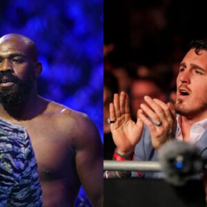 Jon Jones (L), Tom Aspinall (R)