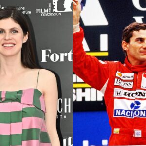 Alexandra Daddario (L) and Ayrton Senna (R)