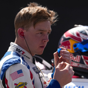 WeatherTech Chevrolet driver Connor Zilisch (88) puts in ear plugs ahead of the NASCAR Xfinity Series Focused Health 250 at Circuit of the Americas on Saturday, March 1, 2025 in Austin.