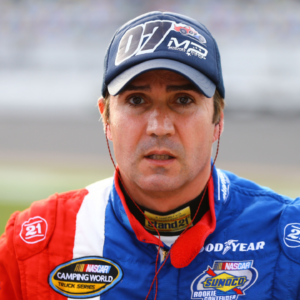 Feb 19, 2016; Daytona Beach, FL, USA; NASCAR Camping World Truck Series driver Michel Disdier during qualifying prior to the NextEra Energy Resources 250 at Daytona International Speedway. Mandatory Credit: Mark J. Rebilas-Imagn Images