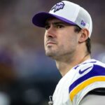 Minnesota Vikings quarterback Daniel Jones (13) against the Los Angeles Rams during an NFC wild card game at State Farm Stadium.