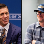 Carl Edwards (L) and Dale Earnhardt Jr. (R)