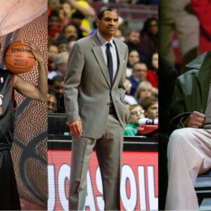 Lou Williams (L), Maurice Cheeks (C), Allen Iverson (R)