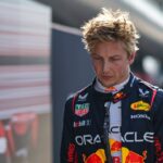 Liam Lawson of New Zealand and Oracle Red Bull Racing is disappointed after Sprint Qualifying ahead of the F1 Grand Prix of China at Shanghai International Circuit in Shanghai, China, on March 21, 2025