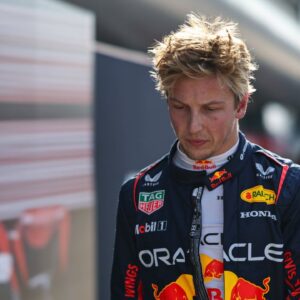 Liam Lawson of New Zealand and Oracle Red Bull Racing is disappointed after Sprint Qualifying ahead of the F1 Grand Prix of China at Shanghai International Circuit in Shanghai, China, on March 21, 2025