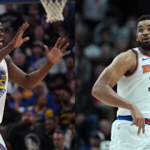 Draymond Green(L) and Karl-Anthony Towns(R)